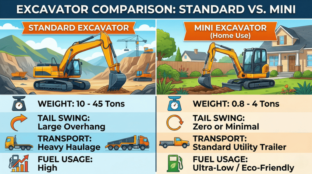 Mini Excavator for Home Use Comparison