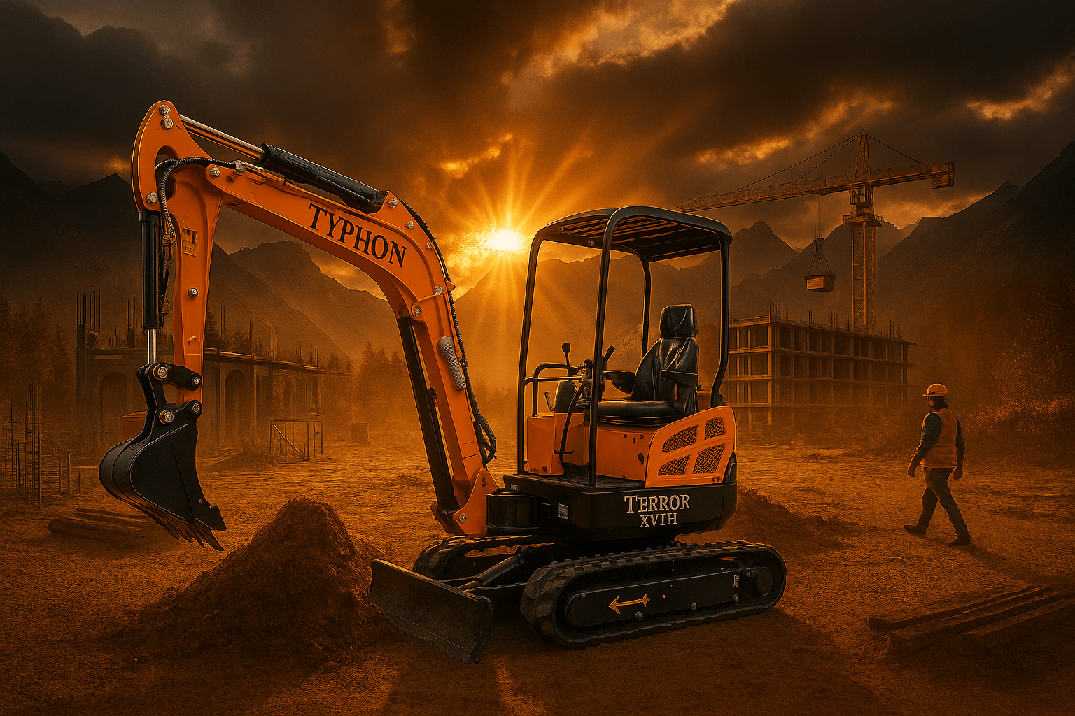 Typhon Terror XVIII Mini Excavator: The Compact Powerhouse for Small to Medium Projects