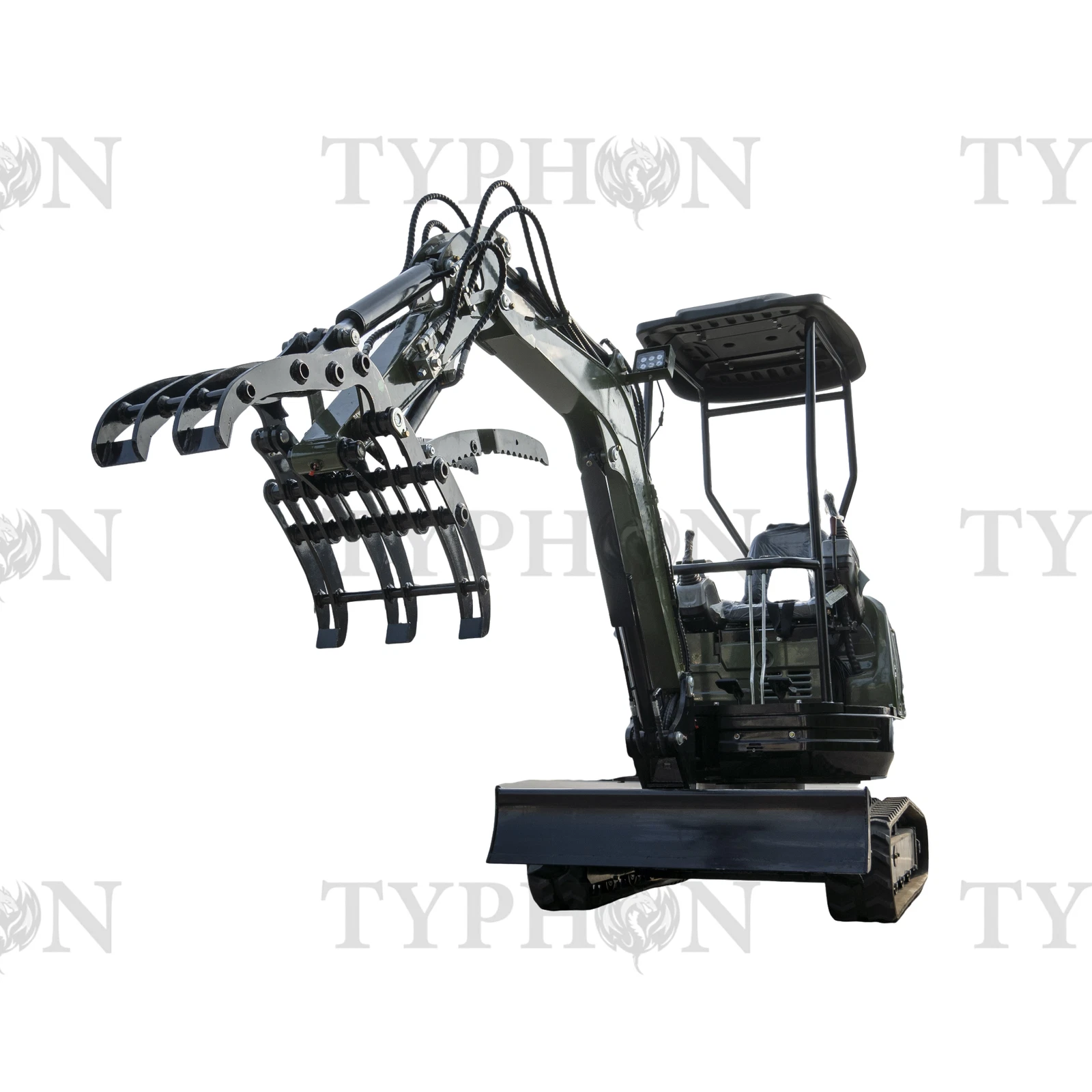 Compact Grapple Attachment For 2-3 ton Mini Excavator