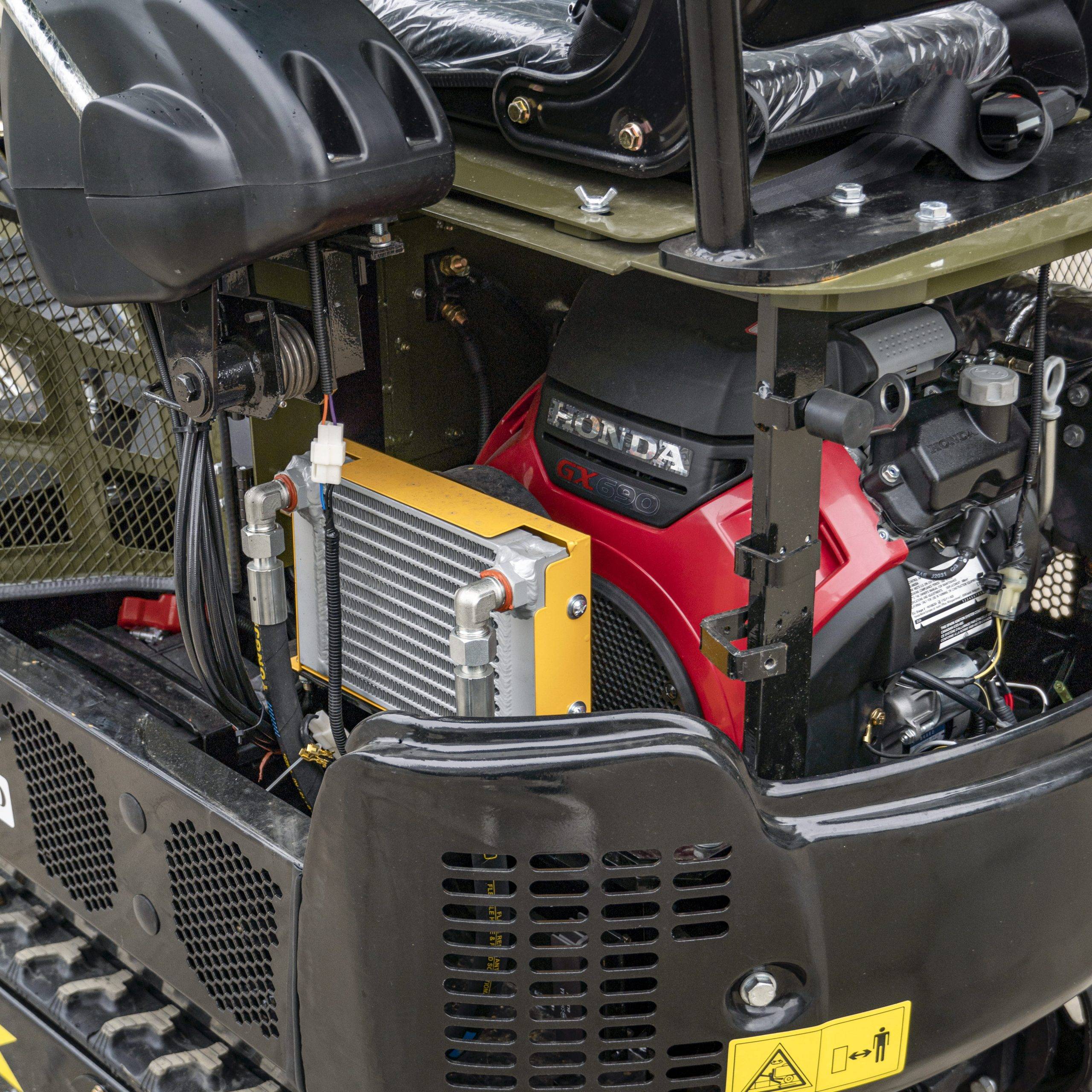 TYPHON TERROR XIII PRO STORM Mini Excavator – 1.3 Ton Trench Digger with Canopy, Hydraulic Thumb Clip, 22.1hp Honda Engine USA 7 TYPHON TERROR XIII PRO STORM Mini Excavator – 1.3 Ton Trench Digger with Canopy, Hydraulic Thumb Clip, 22.1hp Honda Engine USA - Image 7