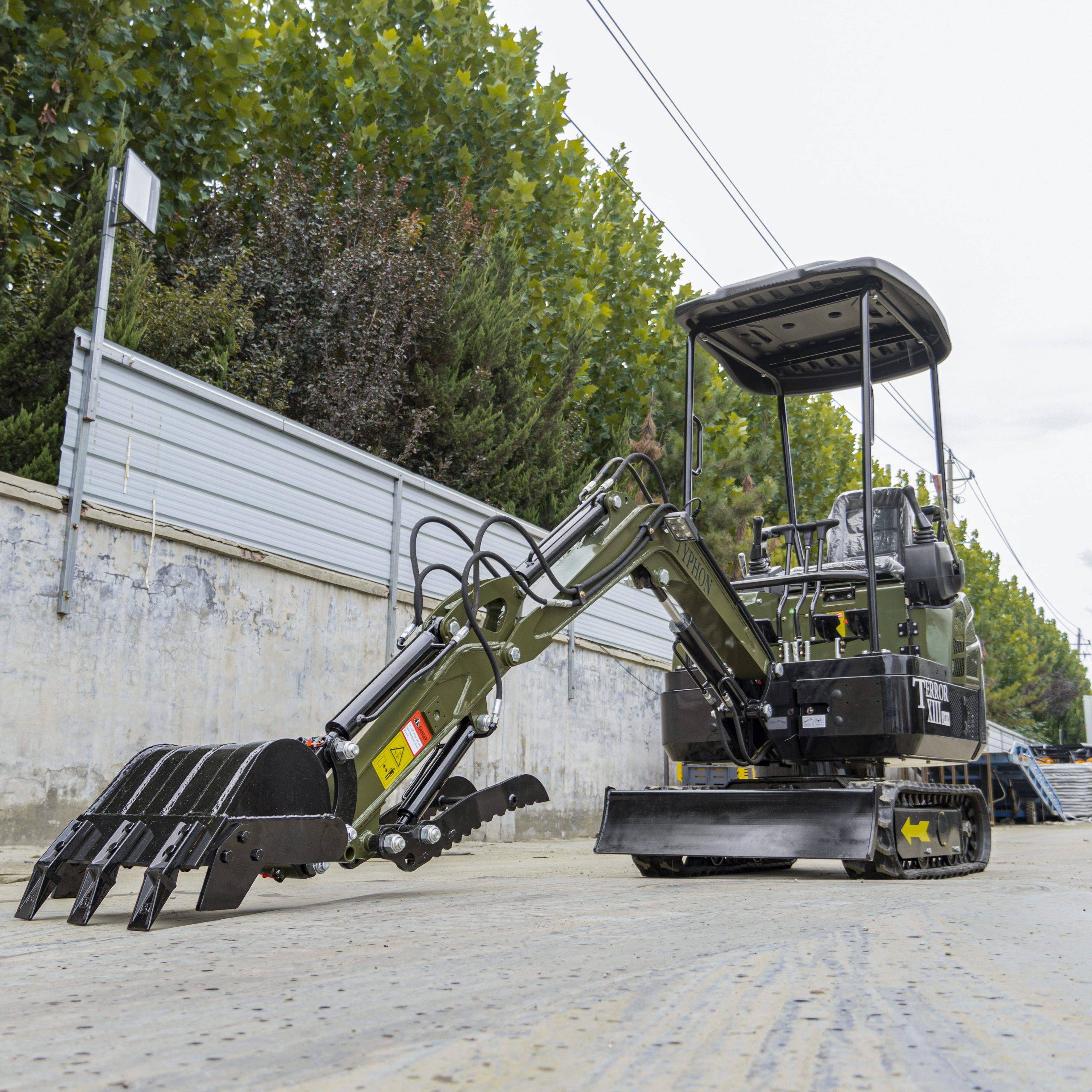 TYPHON TERROR XIII PRO STORM Mini Excavator – 1.3 Ton Trench Digger with Canopy, Hydraulic Thumb Clip, 22.1hp Honda Engine USA 10 TYPHON TERROR XIII PRO STORM Mini Excavator – 1.3 Ton Trench Digger with Canopy, Hydraulic Thumb Clip, 22.1hp Honda Engine USA - Image 10