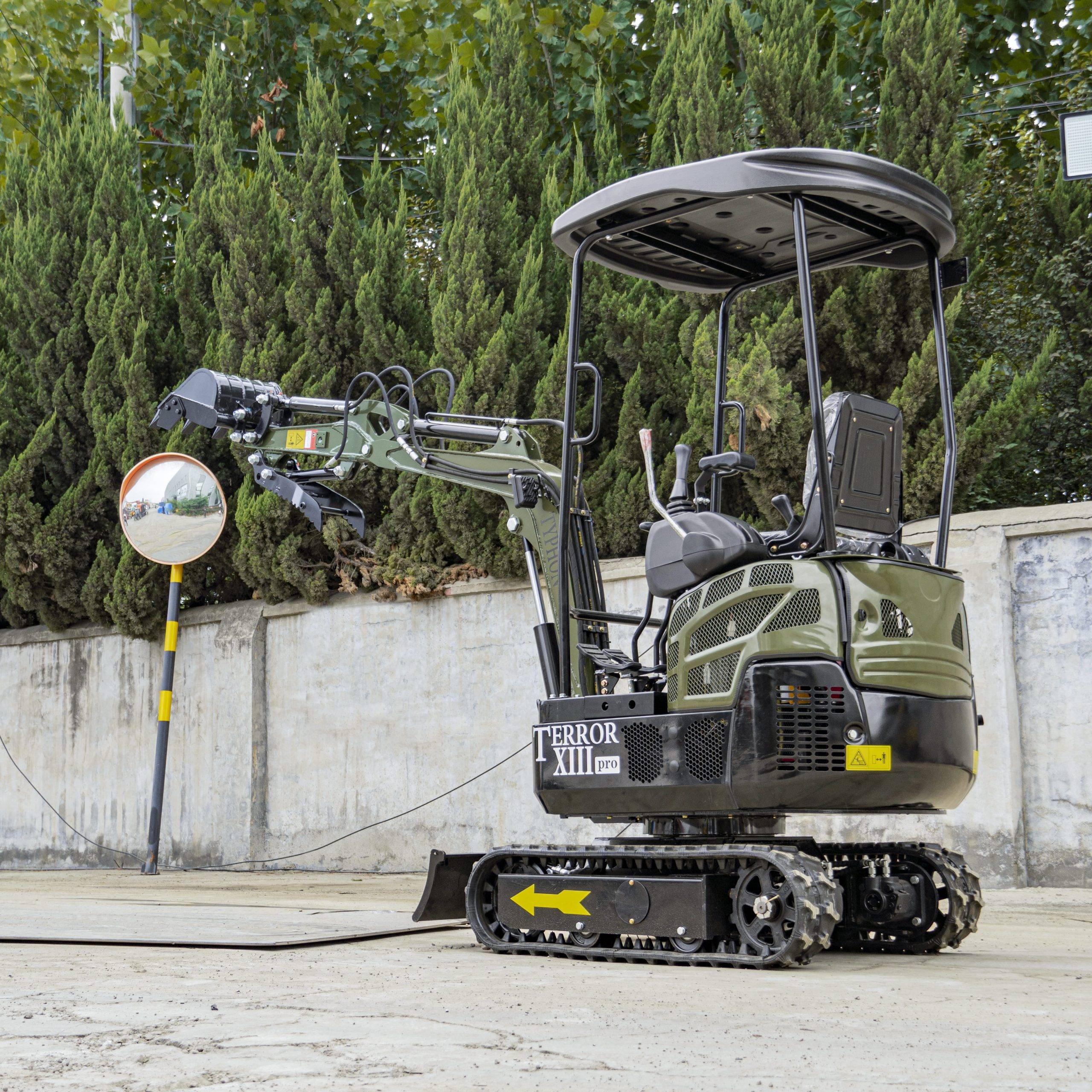 TYPHON TERROR XIII PRO STORM Mini Excavator – 1.3 Ton Trench Digger with Canopy, Hydraulic Thumb Clip, 22.1hp Honda Engine USA 20 TYPHON TERROR XIII PRO STORM Mini Excavator – 1.3 Ton Trench Digger with Canopy, Hydraulic Thumb Clip, 22.1hp Honda Engine USA - Image 20