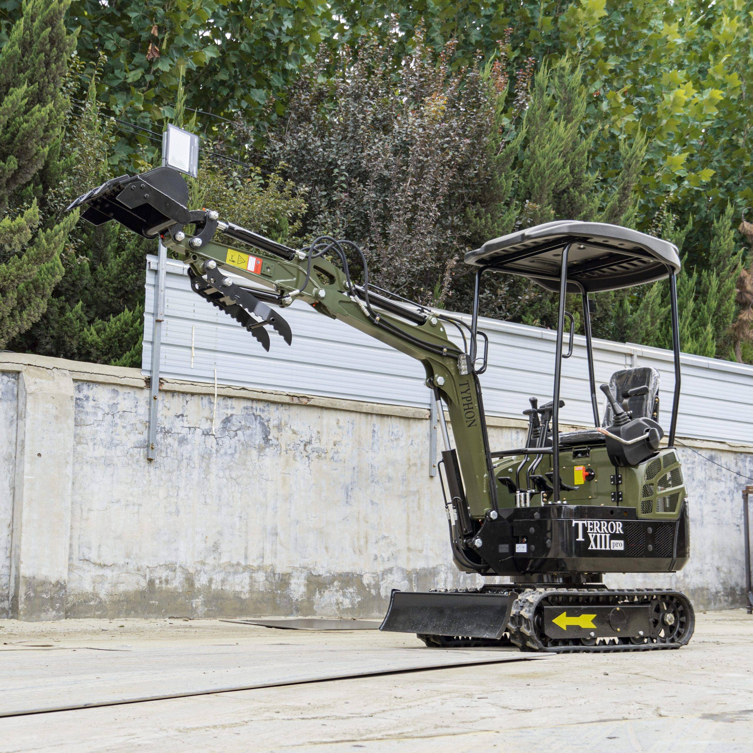 TYPHON TERROR XIII PRO STORM Mini Excavator – 1.3 Ton Trench Digger with Canopy, Hydraulic Thumb Clip, 22.1hp Honda Engine USA 22 TYPHON TERROR XIII PRO STORM Mini Excavator – 1.3 Ton Trench Digger with Canopy, Hydraulic Thumb Clip, 22.1hp Honda Engine USA - Image 22