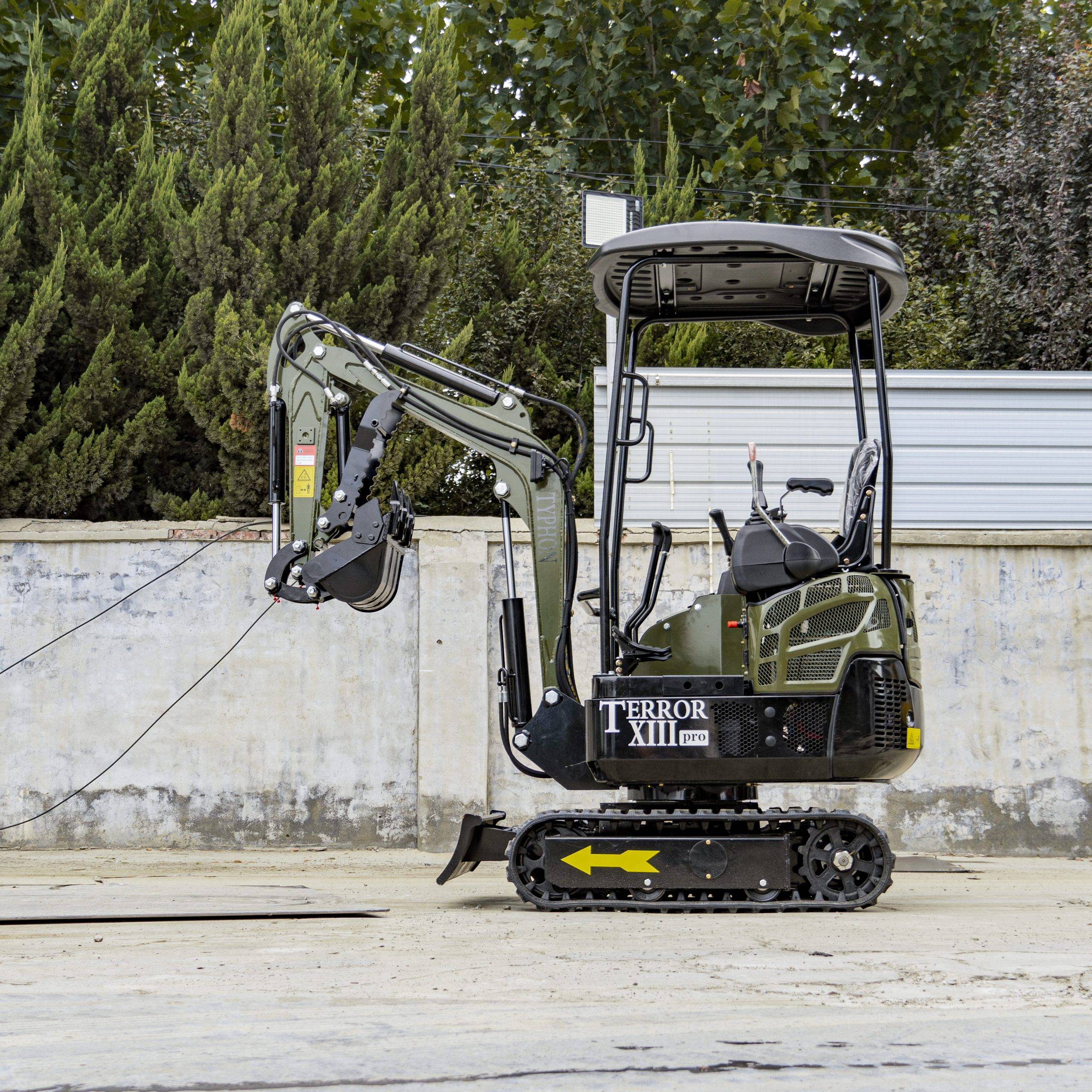 TYPHON TERROR XIII PRO STORM Mini Excavator – 1.3 Ton Trench Digger with Canopy, Hydraulic Thumb Clip, 22.1hp Honda Engine USA 24 TYPHON TERROR XIII PRO STORM Mini Excavator – 1.3 Ton Trench Digger with Canopy, Hydraulic Thumb Clip, 22.1hp Honda Engine USA - Image 24