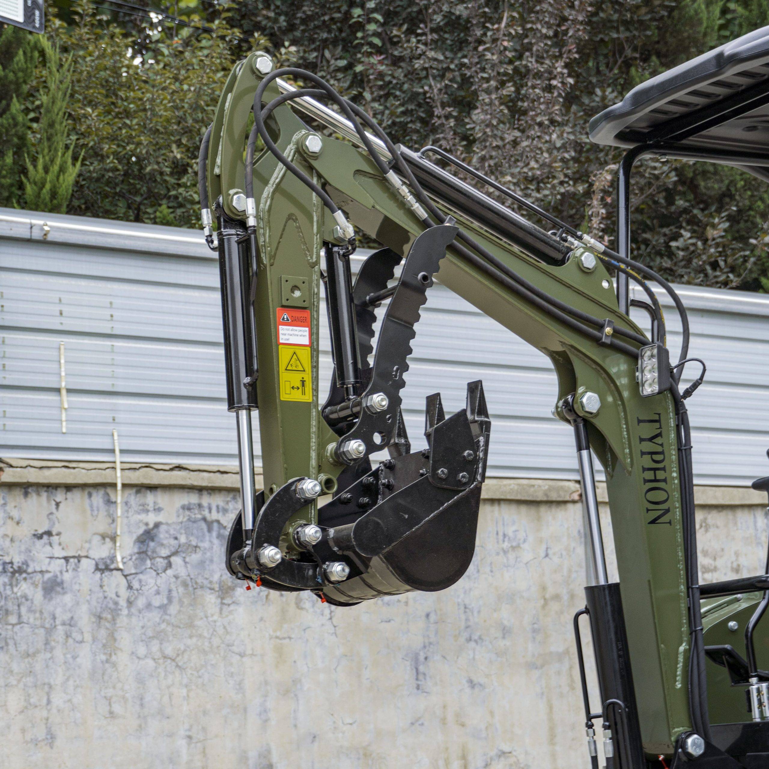 TYPHON TERROR XIII PRO STORM Mini Excavator – 1.3 Ton Trench Digger with Canopy, Hydraulic Thumb Clip, 22.1hp Honda Engine USA 26 TYPHON TERROR XIII PRO STORM Mini Excavator – 1.3 Ton Trench Digger with Canopy, Hydraulic Thumb Clip, 22.1hp Honda Engine USA - Image 26