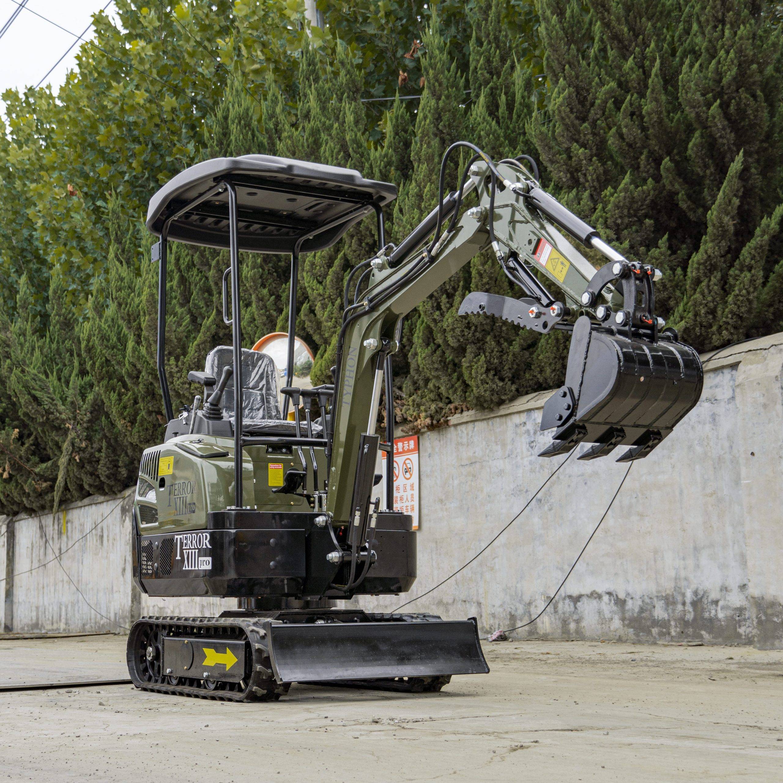 TYPHON TERROR XIII PRO STORM Mini Excavator – 1.3 Ton Trench Digger with Canopy, Hydraulic Thumb Clip, 22.1hp Honda Engine USA 5 TYPHON TERROR XIII PRO STORM Mini Excavator – 1.3 Ton Trench Digger with Canopy, Hydraulic Thumb Clip, 22.1hp Honda Engine USA - Image 5