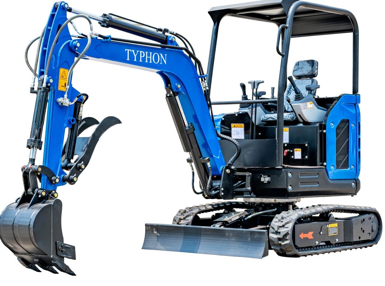 TYPHON TERROR X2 STORM Mini Excavator 2.5 Ton Diesel Kubota V1505 25HP Engine USA 2 TERROR X2 STORM Mini Excavator