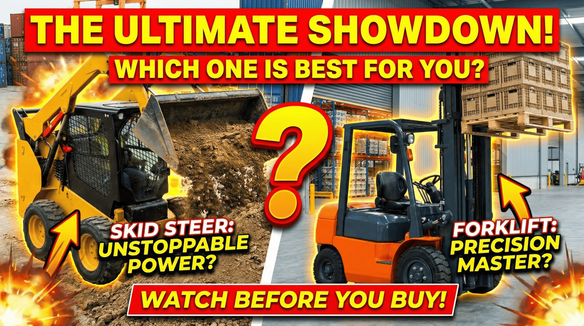 Skid Steer vs. Forklift