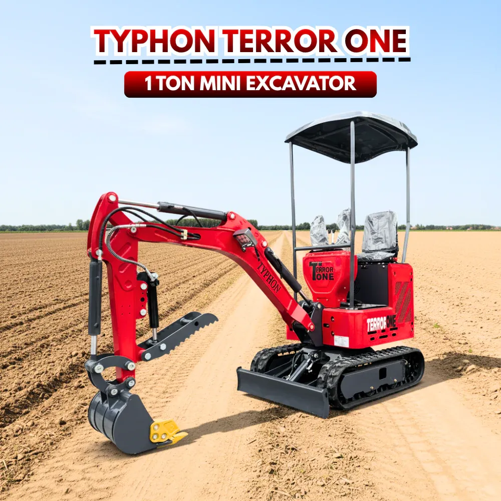 TYPHON TERROR ONE STORM 1 Ton Mini Excavator Trench Digger with Hydraulic Oil Cooler Canopy & Wide Bucket Ideal for Garden, Farm, Park & Road Work Digging, Drilling, Bull-Dozing 3 TYPHON TERROR ONE STORM 1 Ton Mini Excavator Trench Digger with Hydraulic Oil Cooler Canopy & Wide Bucket Ideal for Garden, Farm, Park & Road Work Digging, Drilling, Bull-Dozing - Image 3