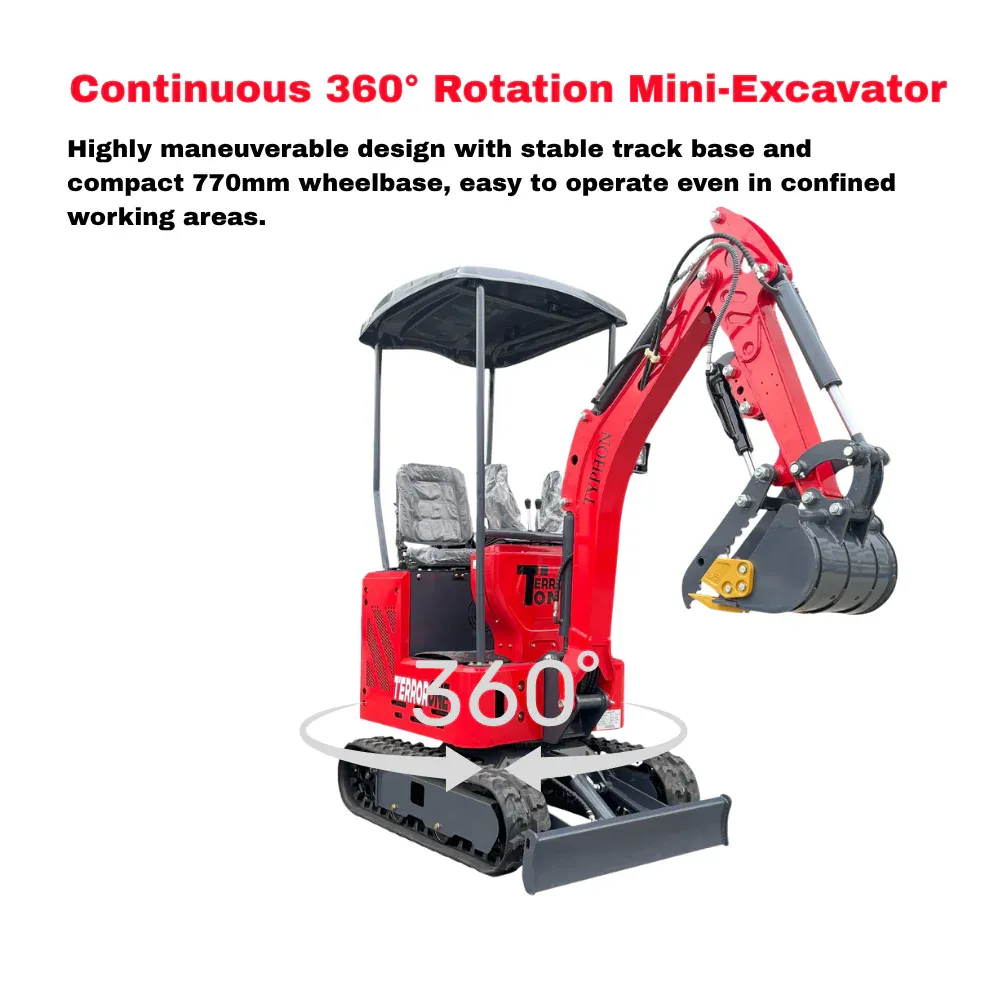 TYPHON TERROR ONE STORM 1 Ton Mini Excavator Trench Digger with Hydraulic Oil Cooler Canopy & Wide Bucket Ideal for Garden, Farm, Park & Road Work Digging, Drilling, Bull-Dozing 8 TYPHON TERROR ONE STORM 1 Ton Mini Excavator Trench Digger with Hydraulic Oil Cooler Canopy & Wide Bucket Ideal for Garden, Farm, Park & Road Work Digging, Drilling, Bull-Dozing - Image 8