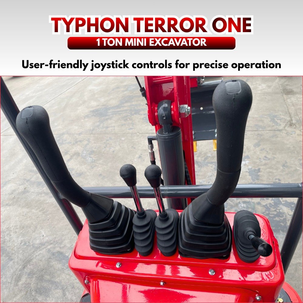 TYPHON TERROR ONE STORM 1 Ton Mini Excavator Trench Digger with Hydraulic Oil Cooler Canopy & Wide Bucket Ideal for Garden, Farm, Park & Road Work Digging, Drilling, Bull-Dozing 15 TYPHON TERROR ONE STORM 1 Ton Mini Excavator Trench Digger with Hydraulic Oil Cooler Canopy & Wide Bucket Ideal for Garden, Farm, Park & Road Work Digging, Drilling, Bull-Dozing - Image 15