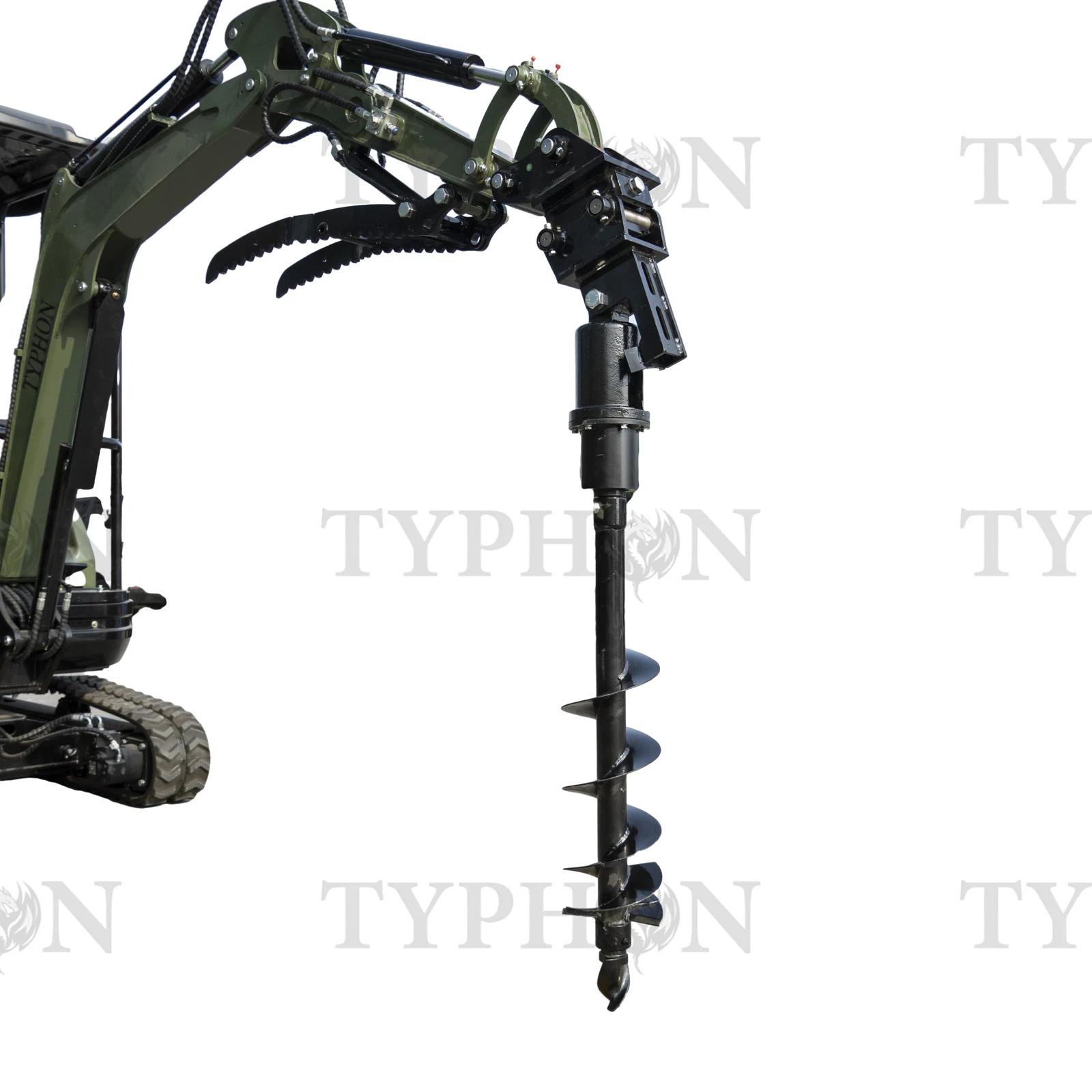 Auger Attachment For 2-3 ton Mini Excavator 7.9in Auger Bit Earth Drilling image 8