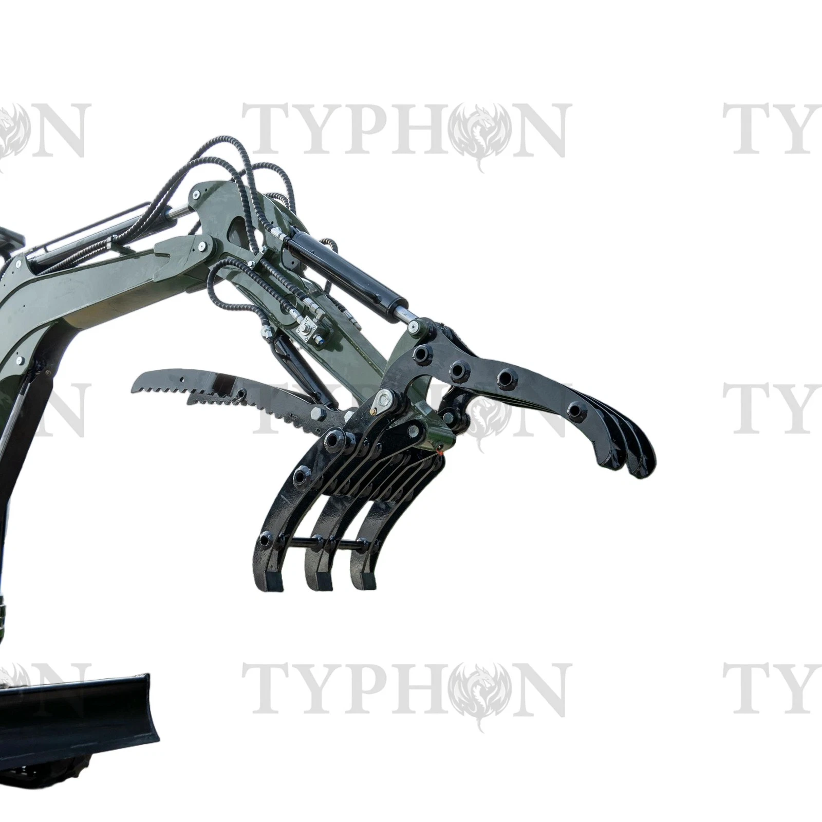 Compact Grapple Attachment For 2-3 ton Mini Excavator Wide Opening Wood Grab image 9