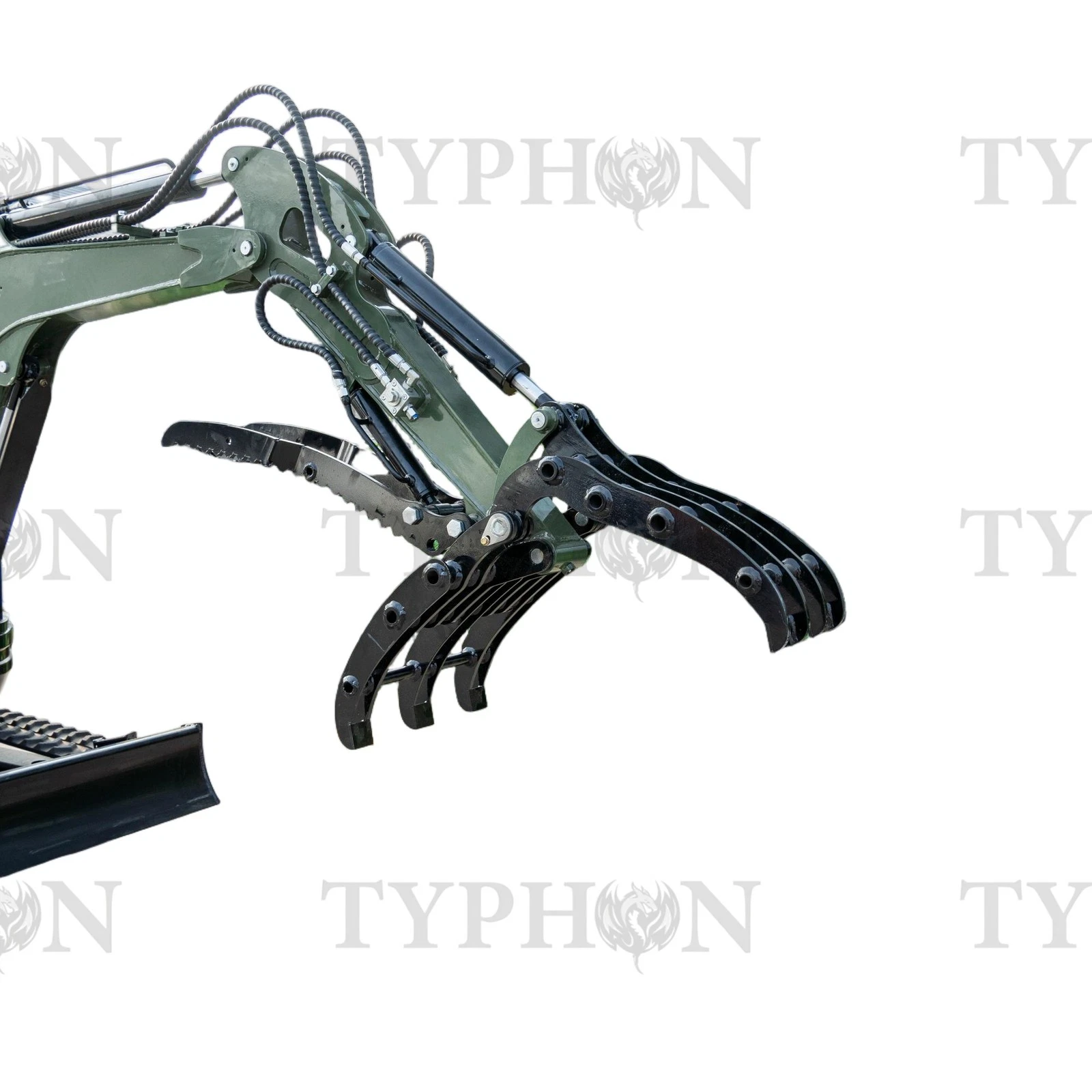 Compact Grapple Attachment For 2-3 ton Mini Excavator Wide Opening Wood Grab image 8