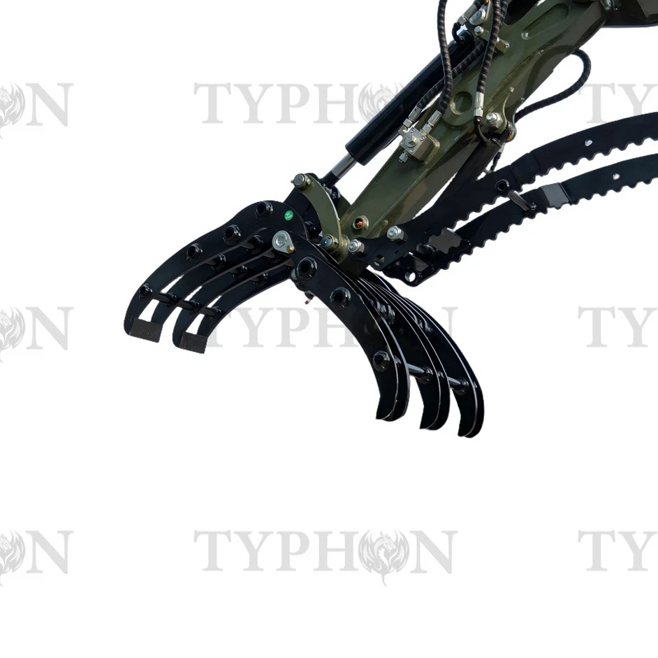 Compact Grapple Attachment For 2-3 ton Mini Excavator Wide Opening Wood Grab image 7