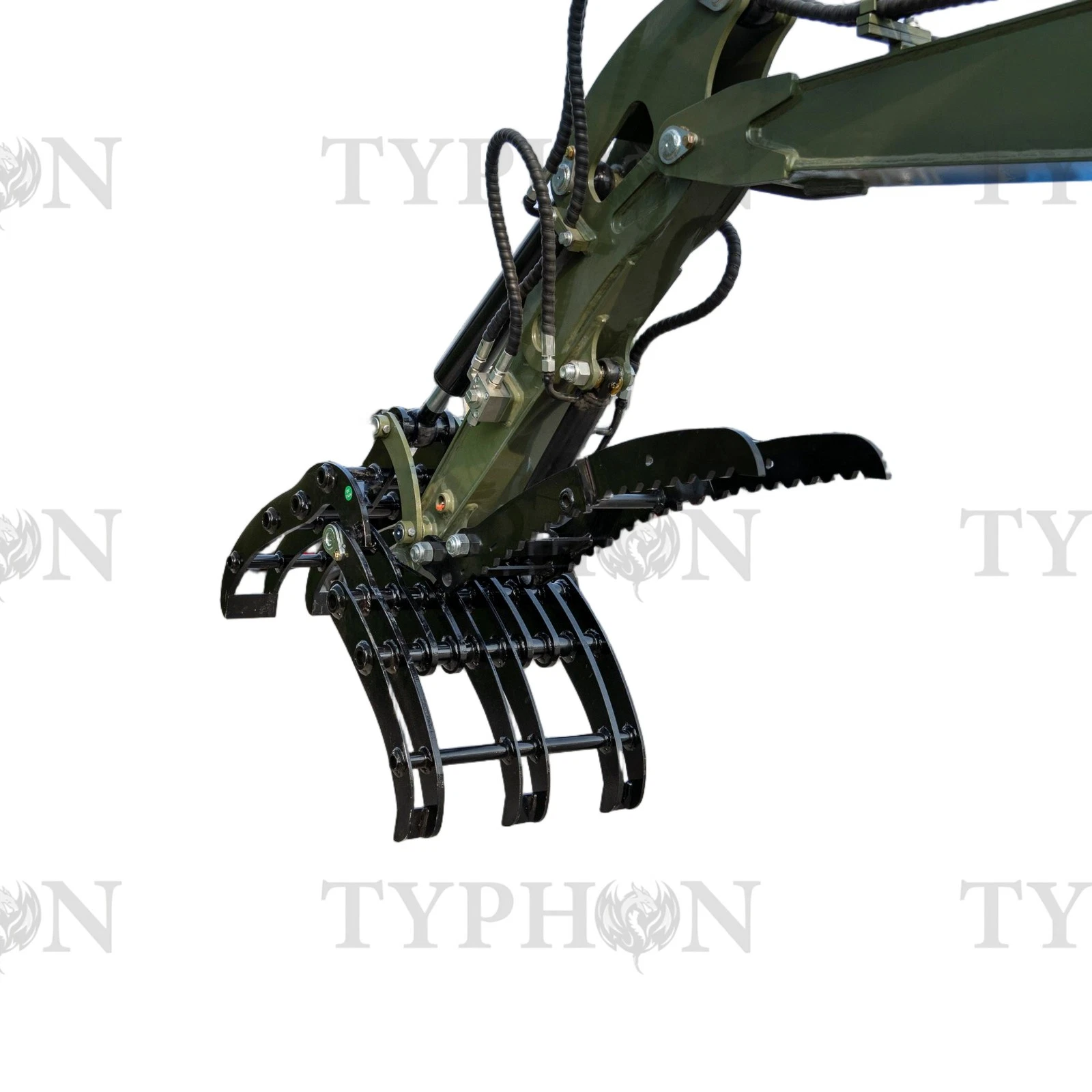 Compact Grapple Attachment For 2-3 ton Mini Excavator Wide Opening Wood Grab image 6