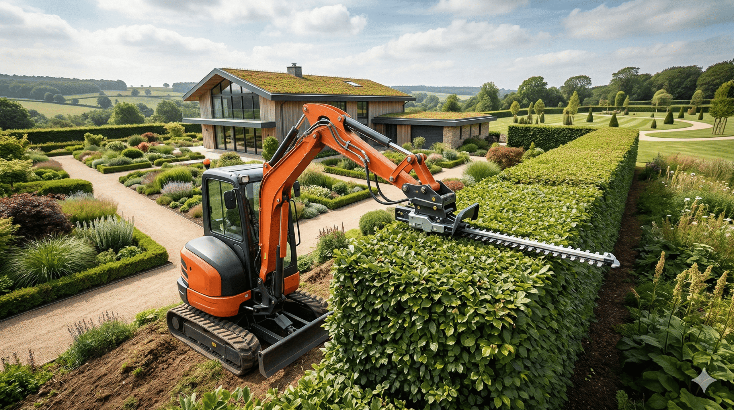 Hedge Trimmer Attachment for Mini Digger