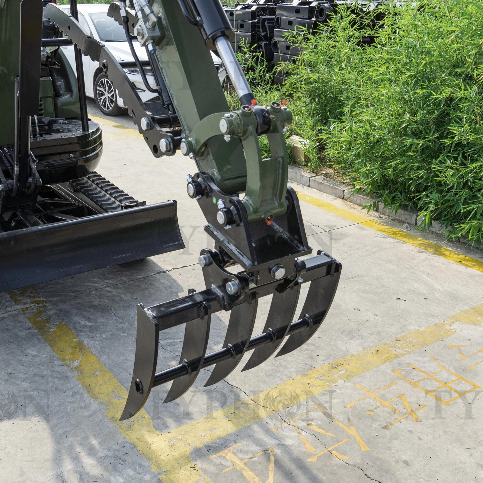 Mini Excavator Rake Compact Attachment General for 2-3 ton Small Digger