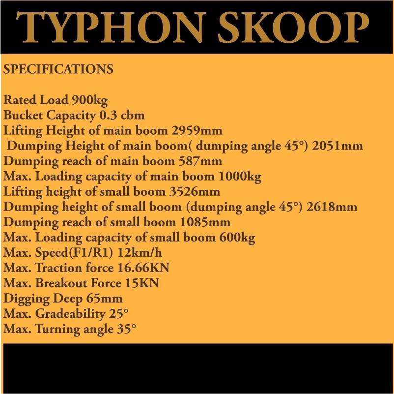 New TYPHON Telescopic Wheel Loader with Kubota D1105 engine 25 hp 1 ton Load USA 8 New TYPHON Telescopic Wheel Loader with Kubota D1105 engine 25 hp 1 ton Load USA - Image 8