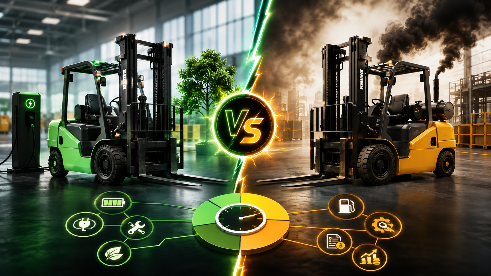 Electric vs Diesel Forklifts TCO