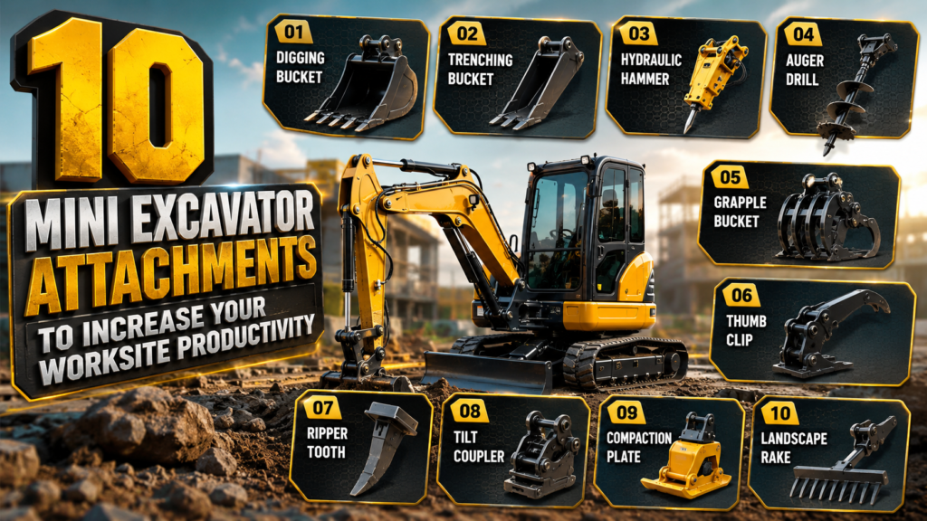 Top10 Mini Excavator Attachments