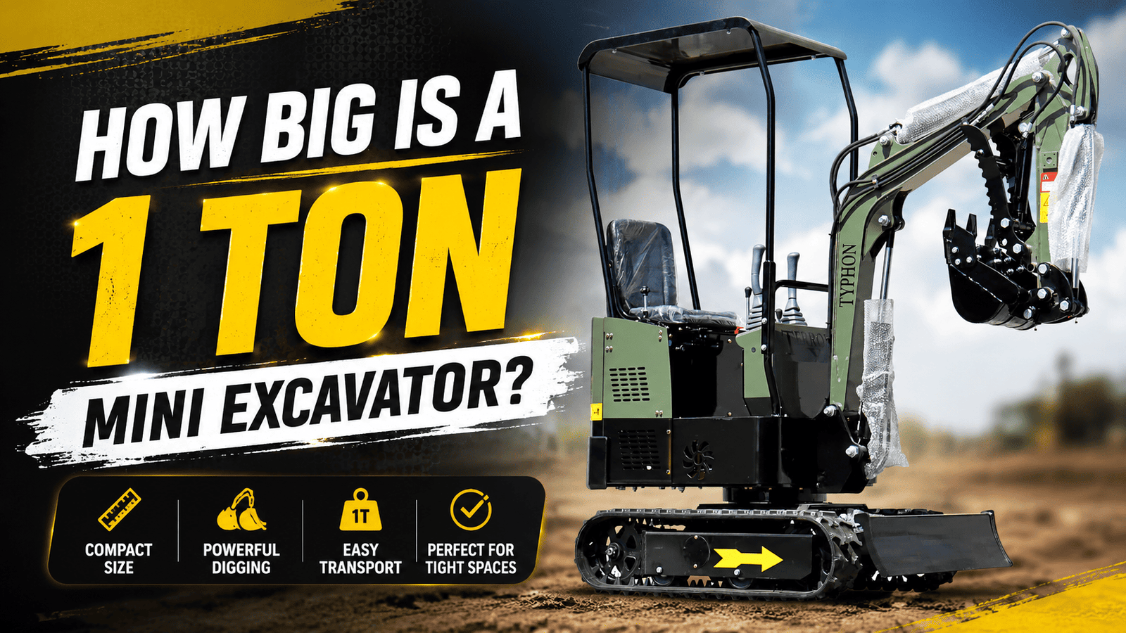 How Big Is a 1 Ton Mini Excavator? 1 How Big Is a 1 Ton Mini Excavator?