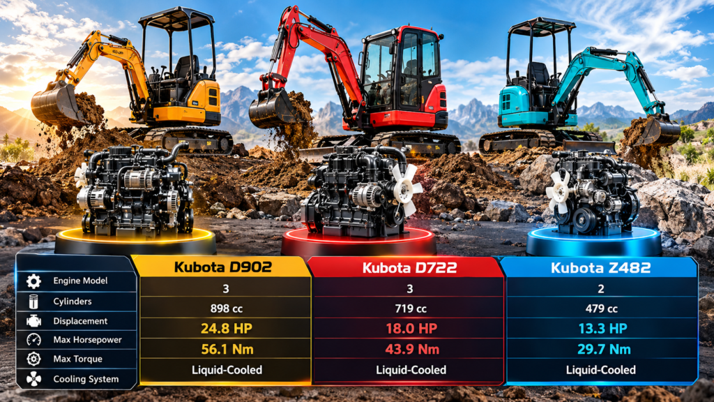 Kubota D902 diesel engine Table