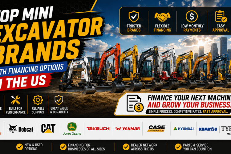 Top Mini Excavator Brands With Financing Options in the US