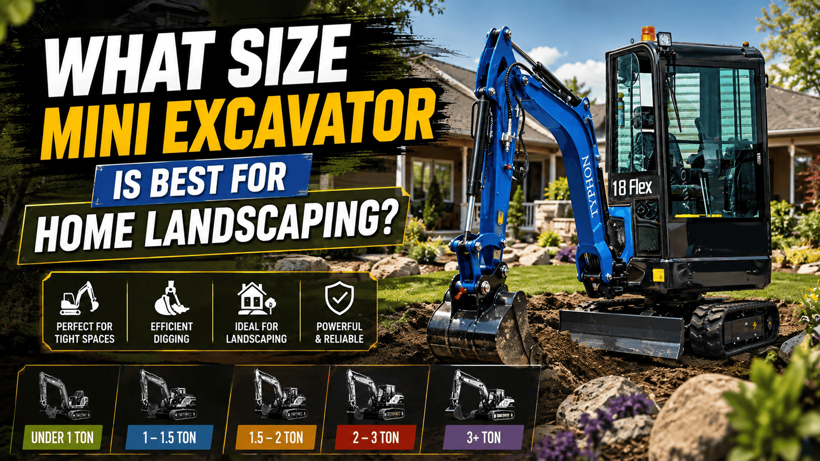 What Size Mini Excavator Is Best for Home Landscaping