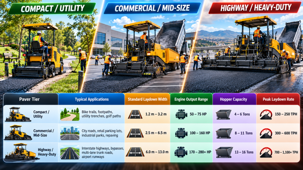 Asphalt Pavers Uncovered: Navigate the Road to Your Perfect Purchase! 1 Asphalt Paver Tier Comparison