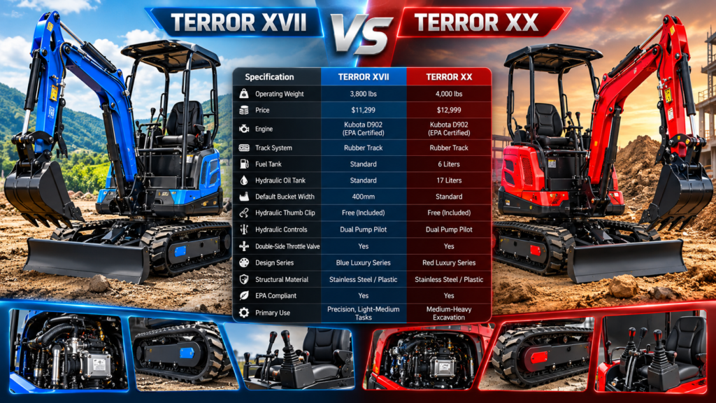 Terror XVII vs Terror XX Excavator Showdown