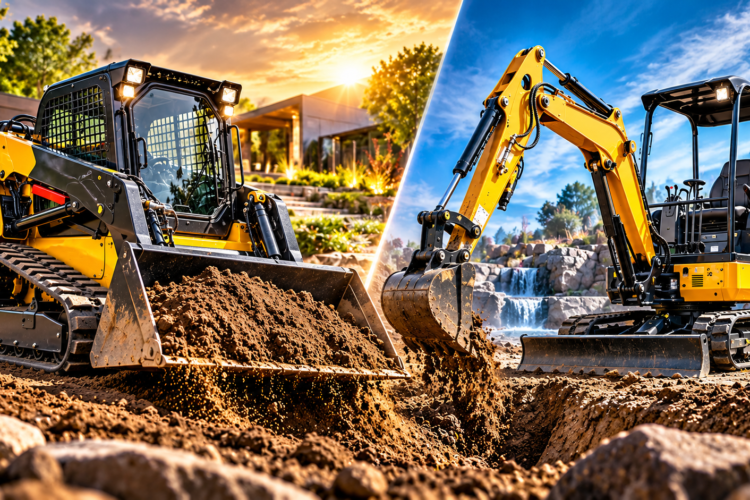Skid steer vs mini excavator: Discover which machine reigns supreme for your next landscaping project!